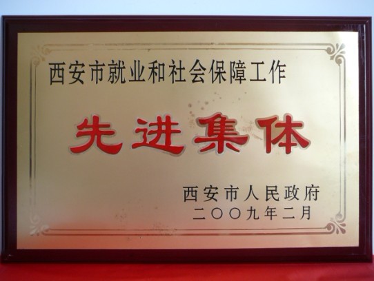 2009年2月，被西安市政府評(píng)為西安市就業(yè)和社會(huì)保障工作先進(jìn)集體